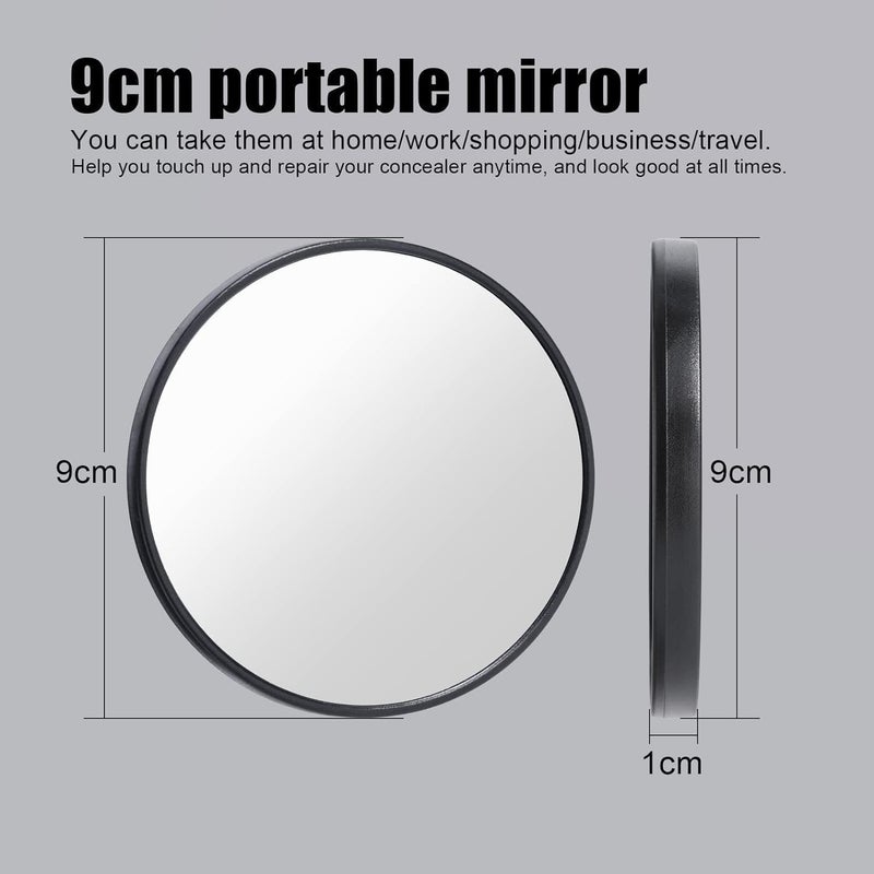 Nityasiddh 10x Magnifying Mirror Small Magnifying Mirror with 2 Suction Cup and TweezersStick on Makeup Mirror with 10X Magnification for Travel Makeup Bathroom - Image 3