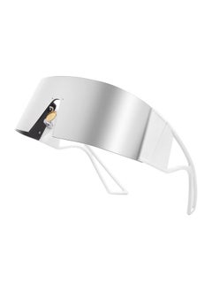 FEISEDY Oversized Flat Top Futuristic Wrap Sunglasses One Piece Goggles For Women Men Fashion Shades B4054  - Image 1