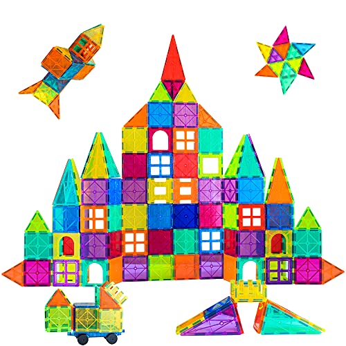 Bmag Magnetic Tiles, 67 PCS with 1 Car Building Blocks for Toddlers, 3D Magnet, STEM Educational Learning Building Blocks for Kids Children, Stacking Montessori Toys Gifts for Boys Girls - Image 5