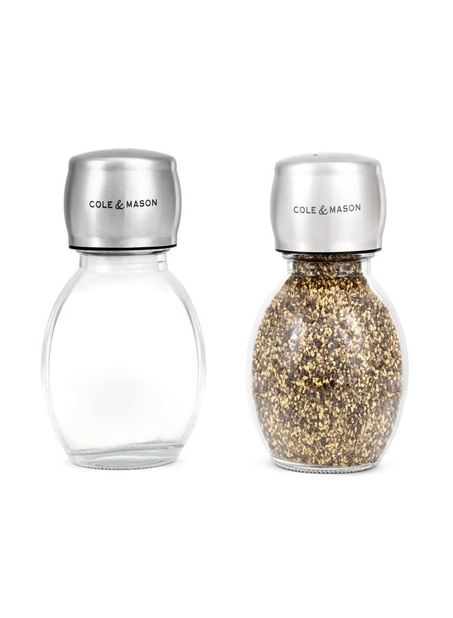 Cole & Mason Darlington Salt & Pepper Shaker Gift Set - Salt and Pepper Shakers - Home & Kitchen Accessories - Kitchen Essentials - Acrylic & Stainless Steel Shaker Set - Image 1