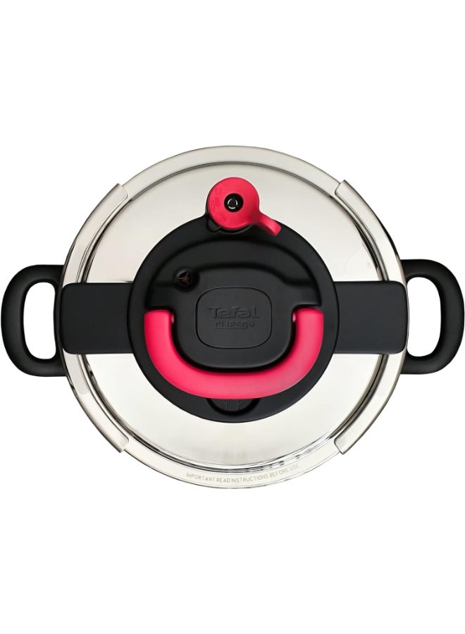 Tefal Pressure Cooker Clipso Plus Silver/Black/Red 10Liters - Image 2