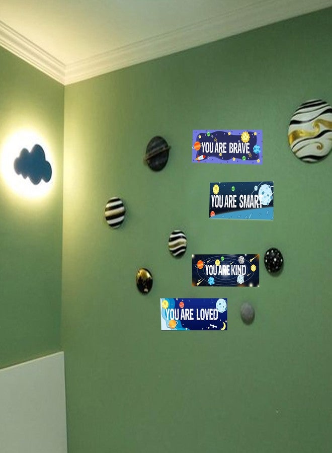 Besttile 11x4 Inch Motivational Quote Wall Art Signs Sticker You Are Kind Brave,Smart,Loved for Bedroom Playroom Classroom Living Room Decoration,8 Pcs - Image 3