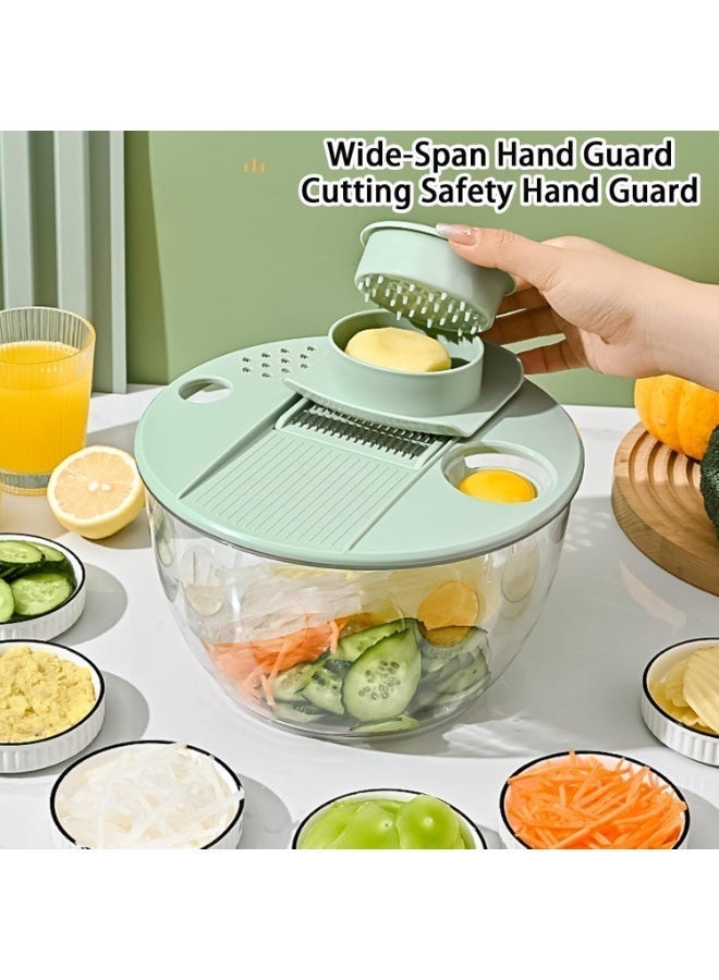 XICEN Vegetables Dryer Salad Spinner with Slicer and Shredder,Fruits Basket Household Vegetables Fruit Dehydrator Lettuce Spinner Colander Kitchen Gadgets Tool - Image 3