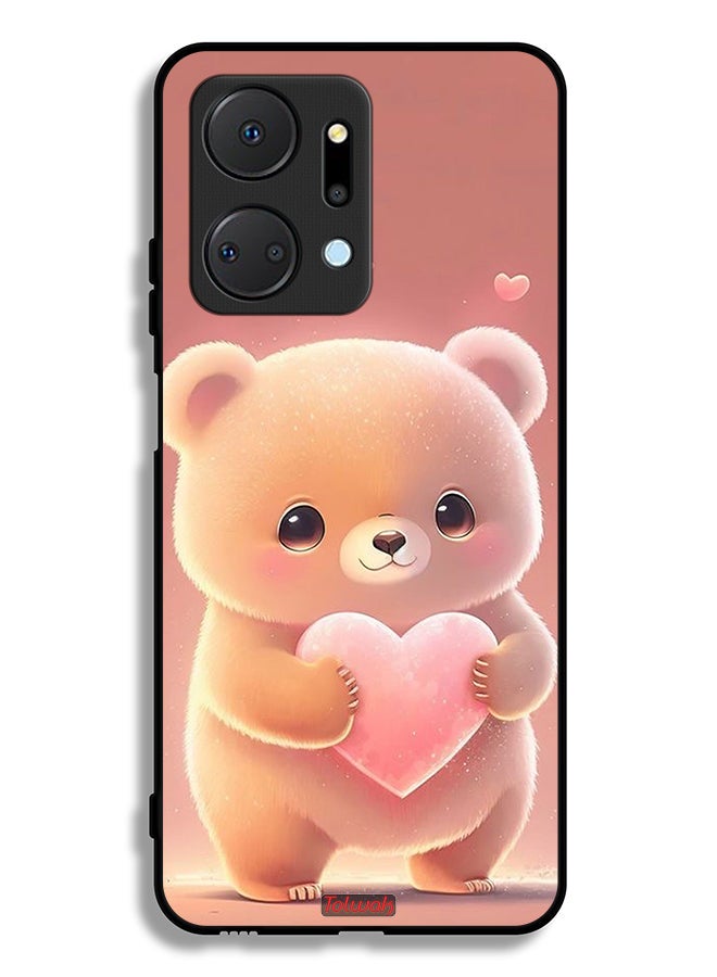 Tolwak Honor X7a Protective Case Cover Cute Little Panda Holding Heart - Image 2