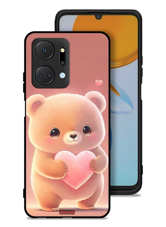 Tolwak Honor X7a Protective Case Cover Cute Little Panda Holding Heart - Image 1