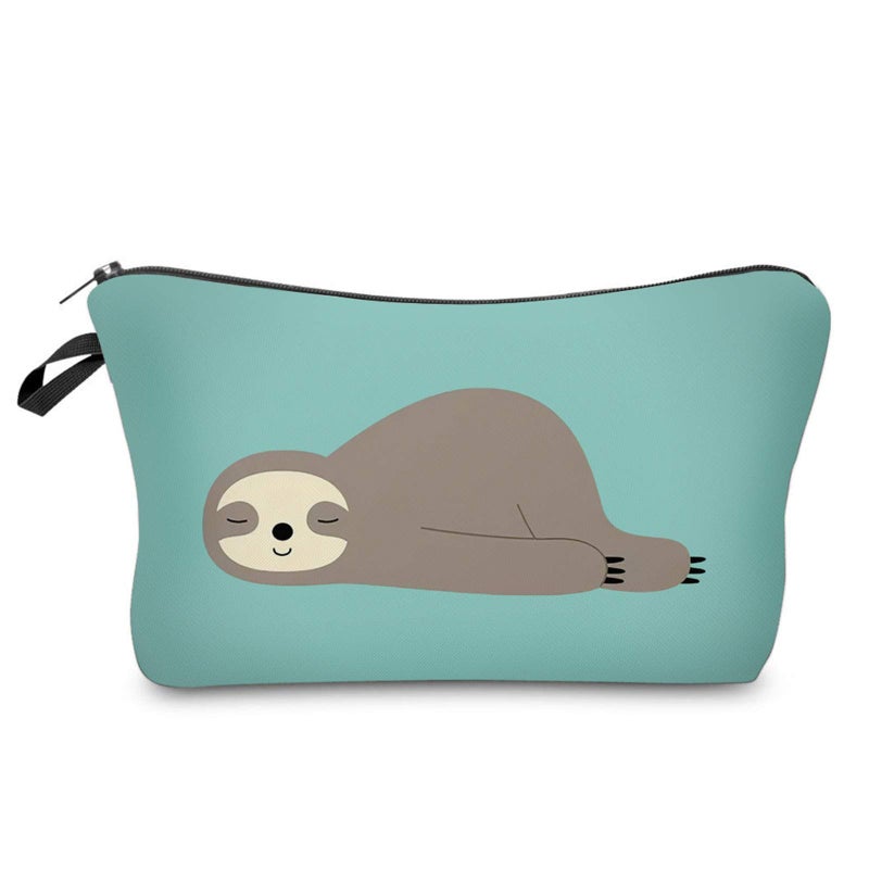 Deanfun Cosmetic Bag for women Small makeup pouch Travel bags for toiletries waterproof Sloth gifts 51806