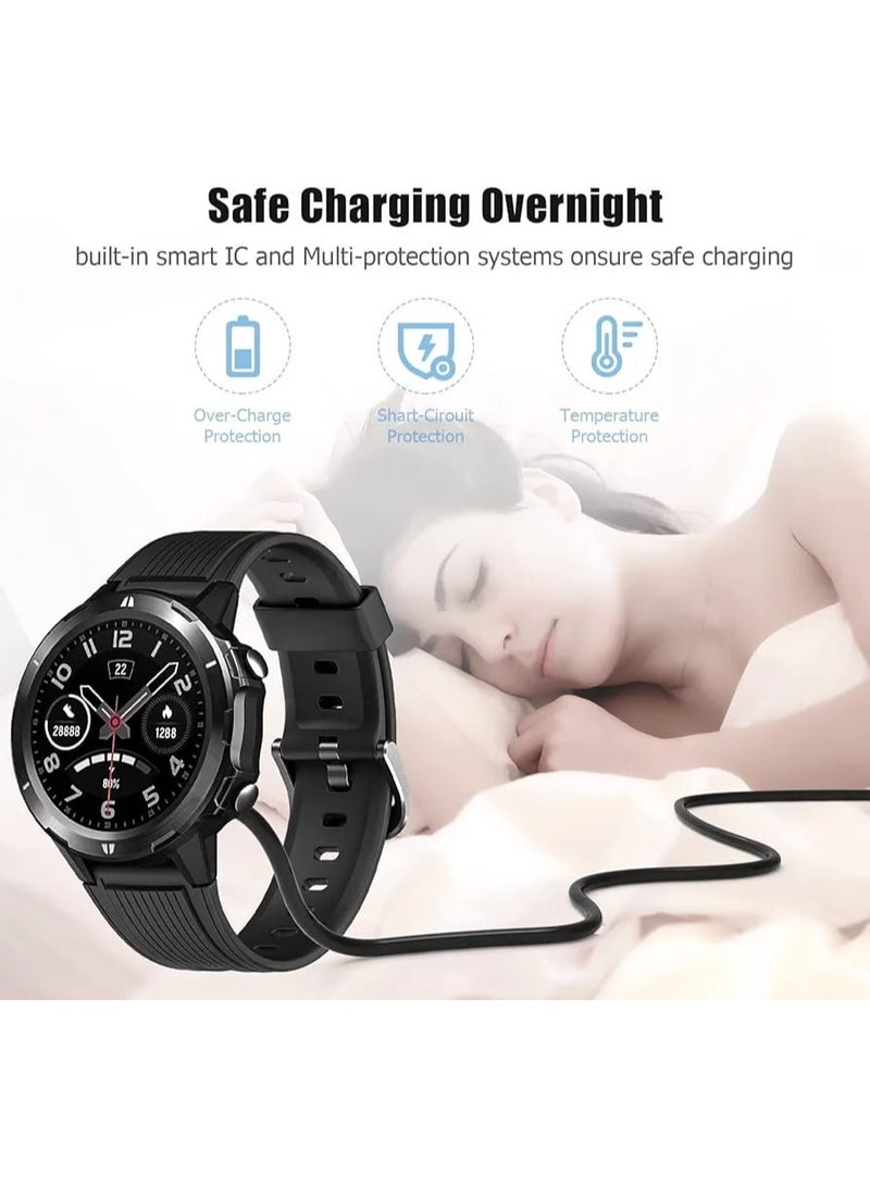 شاحن ساعة ذكية مغناطيسي بدبوسين متوافق مع ساعة ياماي، كابل شاحن للساعة الذكية بدوبسين . - Image 5