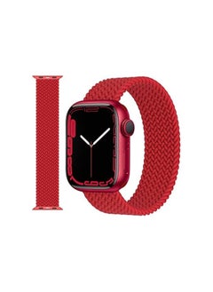ماركة غير محددة ELMO3EZZ لسوار ساعة Apple 38 مم/40 مم/41 مم، سوار معصم بديل بحلقة منفردة مضفرة لساعة Ultra/Ultra 2، السلسلة 9/8/7/6/SE/5/4/3/2/1 (38 مم/40 مم/ 41 ملم أحمر صغير)  - Image 1