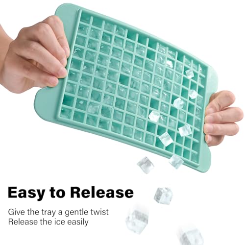 FDDBI Mini Ice Cube Tray for Freezer: FDDBI Small Ice Trays for Freezer with Bin - 117×4PCS Easy Release Nugget Ice Tray - Crushed Ice Tray with Container - Image 4