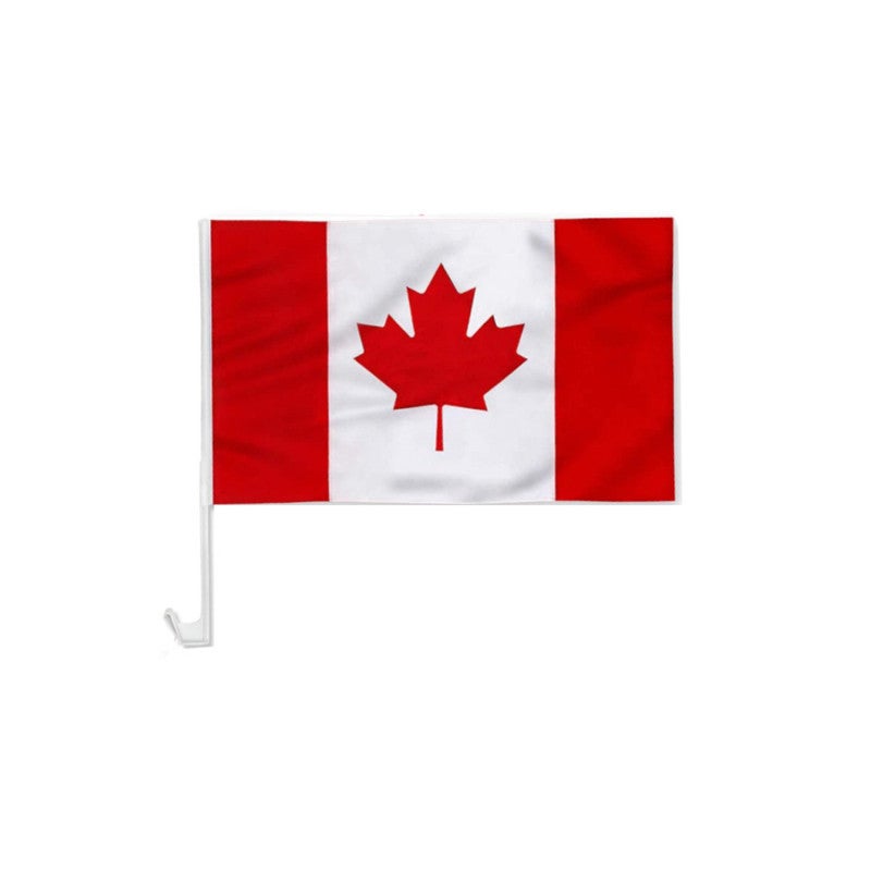 Canada Car Flags 30*45Cm 2 Pack High-Quality 100D Polyester - Easy Tool-Free Installation Patriotic Car Window Flags For Outdoor Events, Parades, Road Trips And Daily National Pride Displays - Image 4