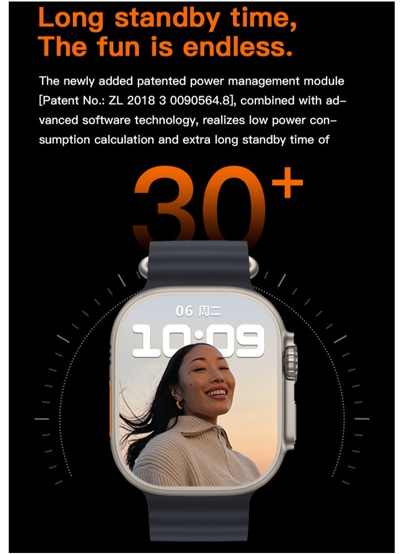 Generic - T900 Ultra Max Smartwatch with 2.1 Inch Display and Built-in Wireless Headphones 2-in-1 Design - Image 1