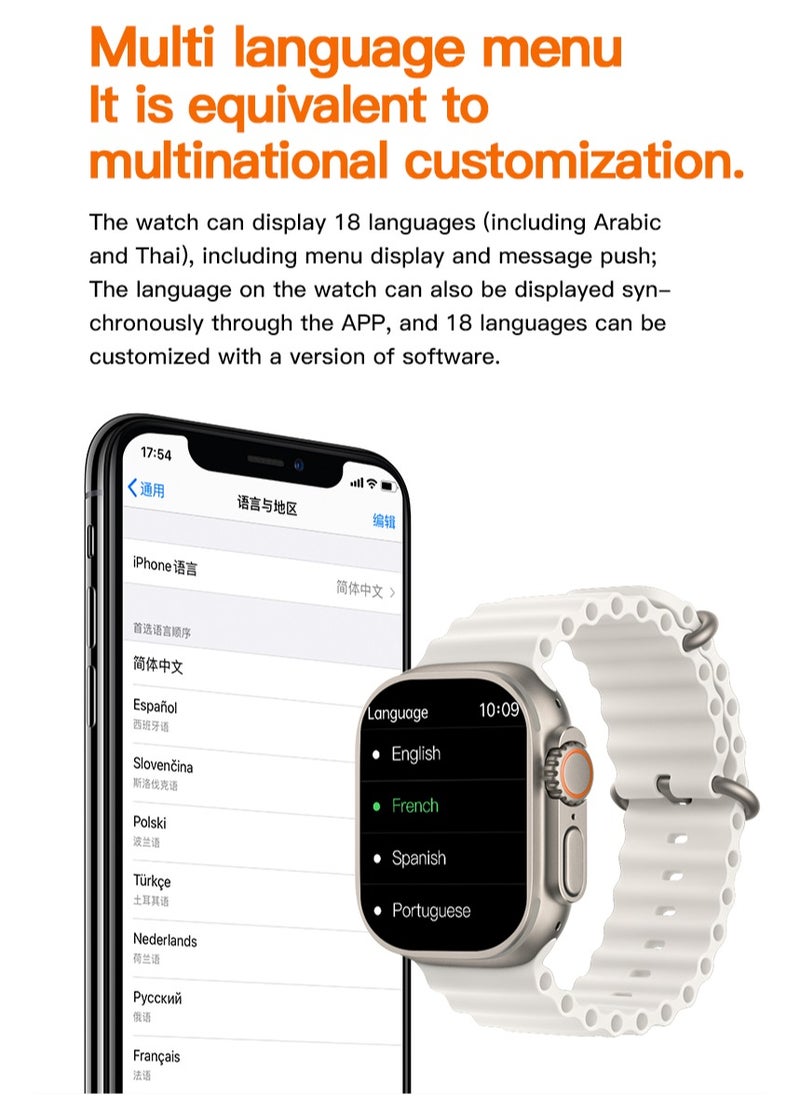 Generic - T900 Ultra Max Smartwatch with 2.1 Inch Display and Built-in Wireless Headphones 2-in-1 Design - Image 1