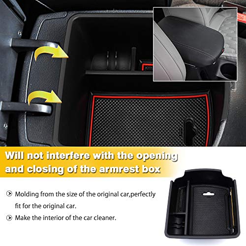 Autorder Center Console Organizer for Kia Seltos 2021 2022 2023 2024 2025 Accessories Armrest Storage Box Secondary Insert Tray with 2 Color Mats - Image 5