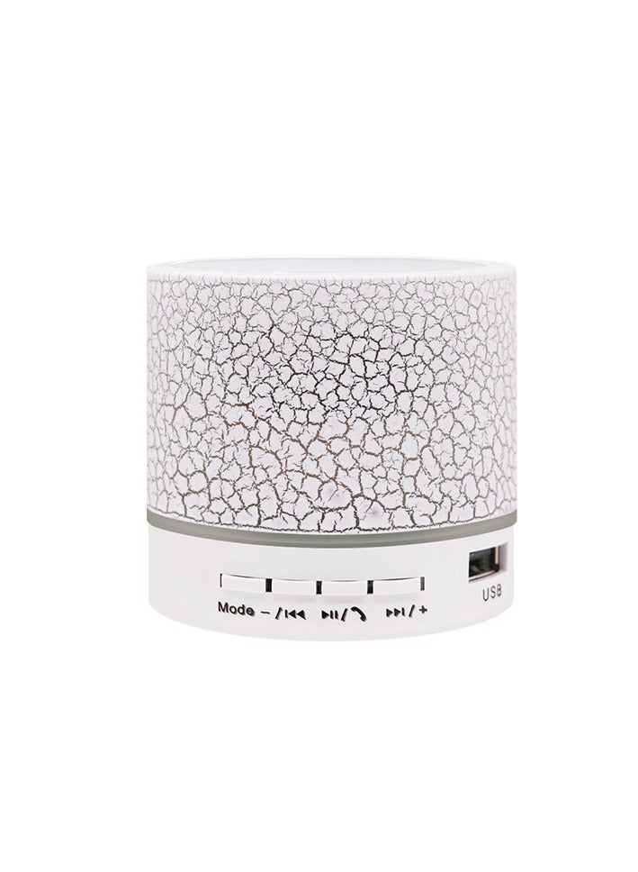 مكبر صوت بلوتوث لاسلكي صغير مزود بإضاءة LED متصدعة وبطاقة TF ودعم USB: مضخم صوت محمول للهواتف المحمولة - Image 2