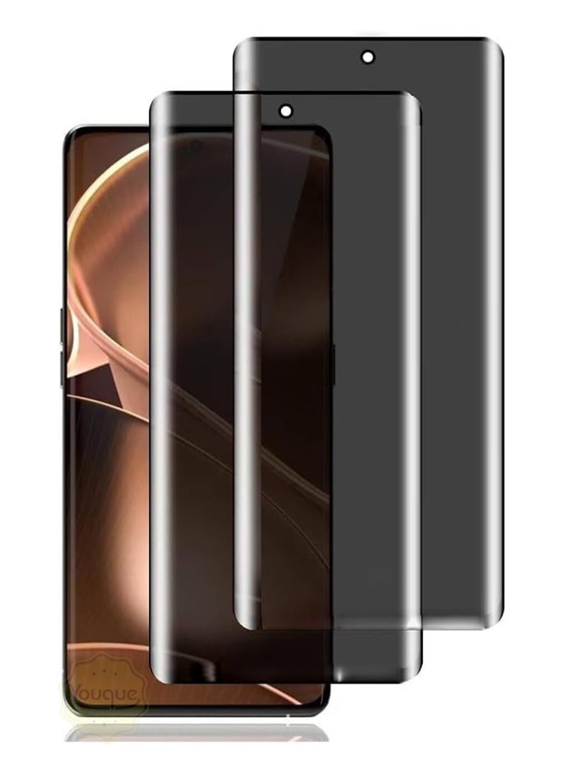 Youque 2-Pack HD Full Privacy Anti-Peeping Screen Protector [Non-Glass] Auto Alignment, Bubble-Free, Fingerprint ID Support, Full Coverage Anti-Spy Ceramic Film Compatible with Honor X9b  - Image 1
