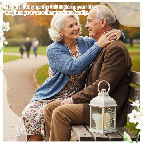 Kittmip Memorial Lantern Sympathy Gifts for Loss of Loved One Bereavement Gift Candle Lights Memory Lamp with LED Candle for Funeral Remembrance or Condolences - Image 5