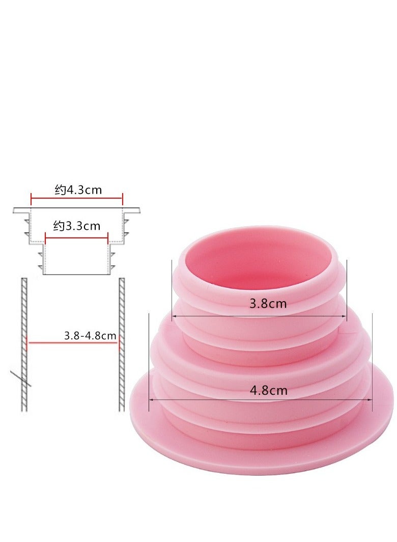 RATSAW 4 Pack Drain Pipe Hose Silicone Plug Kitchen Sewer Seal Ring Washing Machine Drain Deodorant Sealing Plug for Pool Floor Toilet Floor Drain Cleaning Tools  - Image 2