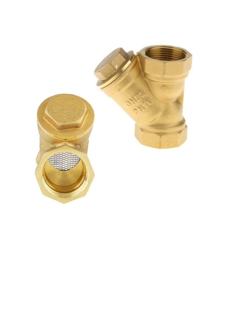 Brass Female Threaded Y Shaped Brass Strainer Filter Valve for Water, HVAC & Plumping Application (1/2 Inch)  - Image 1