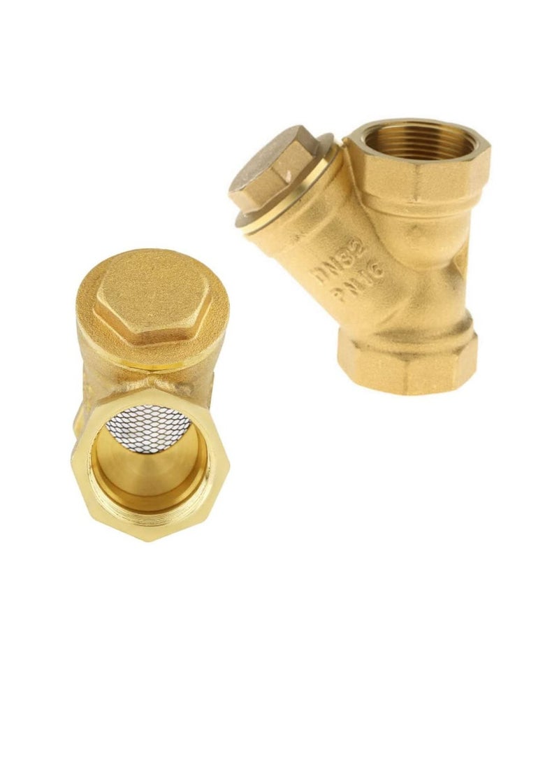 Brass Female Threaded Y Shaped Brass Strainer Filter Valve for Water, HVAC & Plumping Application (1/2 Inch)  - Image 2