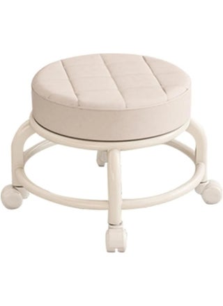 SAFENHAND Rolling Stool Round Pulley Low Stool Household Leather Rolling Stool 360° Universal Wheel Movable Soft Stool Small Changing Shoe Stool - pzsku/ZFAC73B9A2EABA722C40AZ/45/1747158452/3729ff1e-aa03-4abc-be9f-8492fd8cec9a