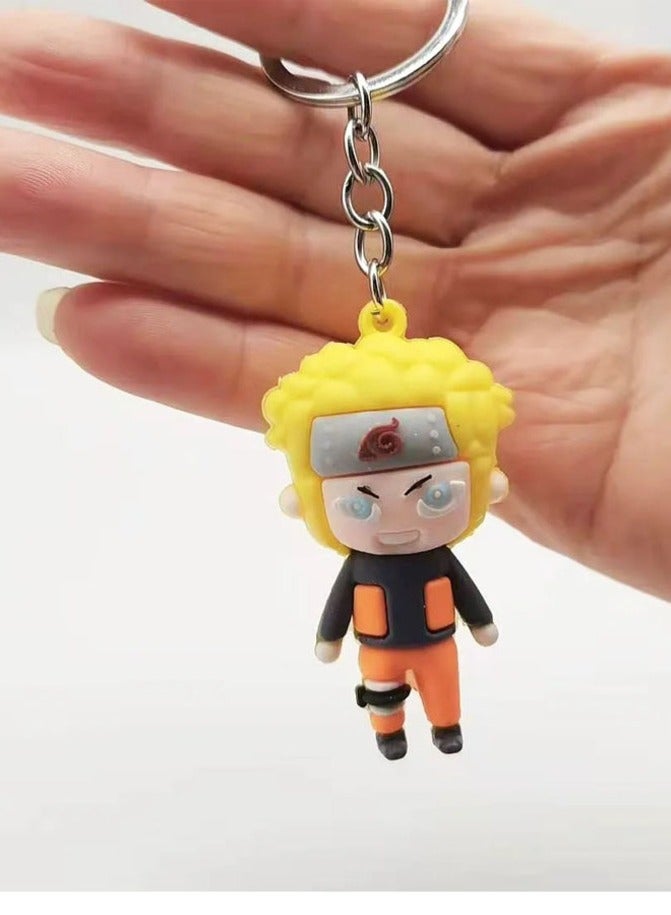 Distinctive cartoon keychain distinctive accessory keychain with Naruto anime character design that fits with car keys wallet and bag wonderful and beautiful gift - Image 1