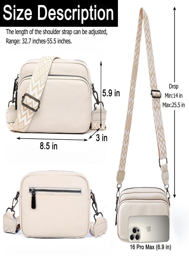 VODIU Crossbody Bags for Women Purses Handbags Leather Shoulder Bag with Guitar Strap Cross Body Bag for Woman Trendy Purse, White, One size - Image 3