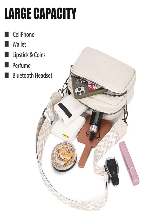VODIU Crossbody Bags for Women Purses Handbags Leather Shoulder Bag with Guitar Strap Cross Body Bag for Woman Trendy Purse, White, One size - Image 4