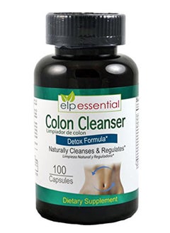 elp essential Colon Cleanser Detox Formula 100 Capsules Limpiador de Colon  - Image 1