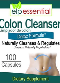 elp essential Colon Cleanser Detox Formula 100 Capsules Limpiador de Colon  - Image 2