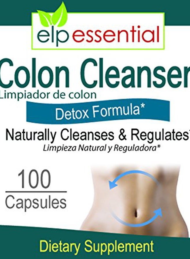 elp essential Colon Cleanser Detox Formula 100 Capsules Limpiador de Colon - Image 2