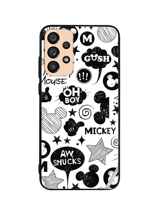 VR CREATIVE Protective Case Cover For Samsung Galaxy A72 Monochrome Mickey Pat Design Multicolour - Image 1