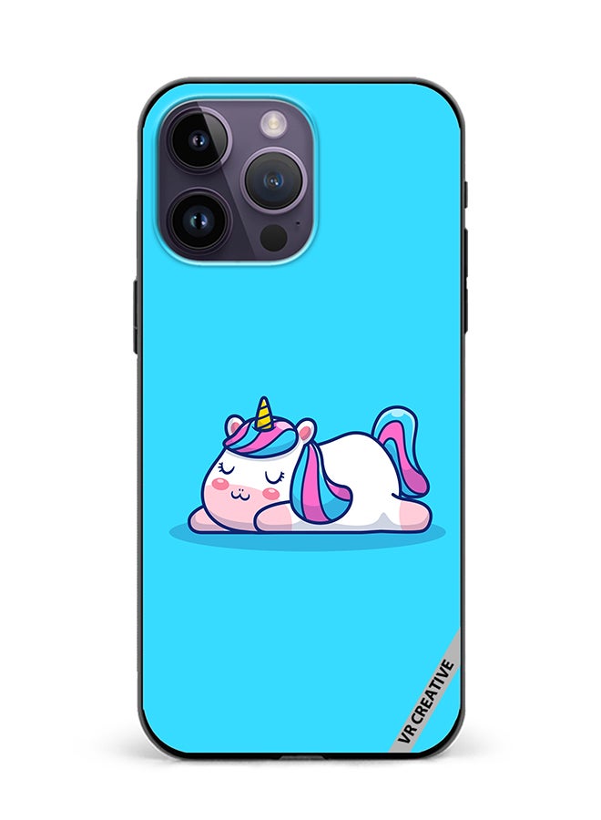 Protective Case Cover For Apple iPhone 16 Pro Max Sleeping Pony Design Multicolour