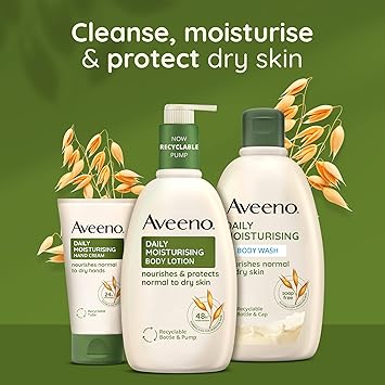 Aveeno Daily Moisturising Yogurt Body Cream Revitalises Normal to Dry Skin Apricot and Honey Scent 300ml Packaging may vary Pack of 2 - Image 3