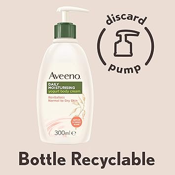 Aveeno Daily Moisturising Yogurt Body Cream Revitalises Normal to Dry Skin Apricot and Honey Scent 300ml Packaging may vary Pack of 2 - Image 5