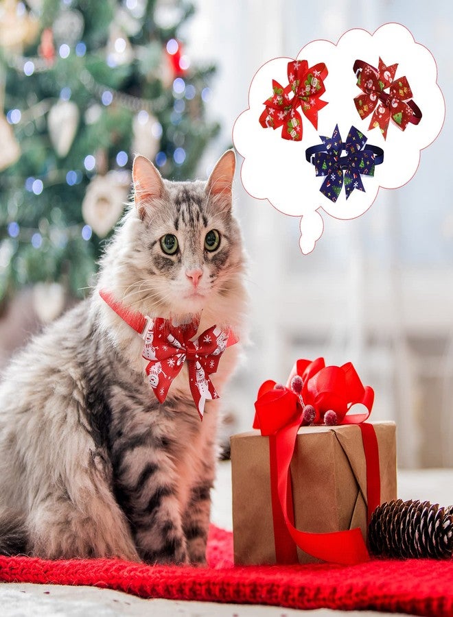 Reginary 85 Pcs Christmas Dog Ties Set Include Neckties Flower Dog Bowknot Bandana Scarf for Xmas Puppy Cat - Image 5