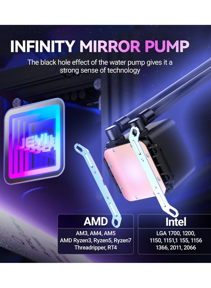 360L Core ARGB CPU Liquid Cooler - Dual Chamber Gen S Pump, Superior Radiator and 120 mm ARGB Fans, LGA 1700 and AM5 Brackets  - Image 4