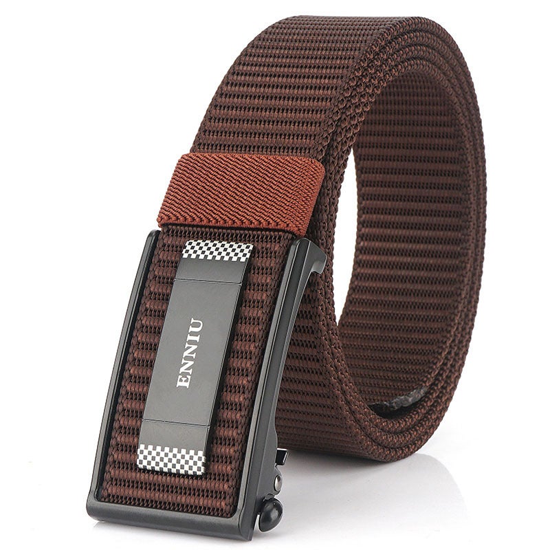 Nylon Casual Belt for Men – Automatic Buckle Fashion Commuting Belt 120cm - Image 5