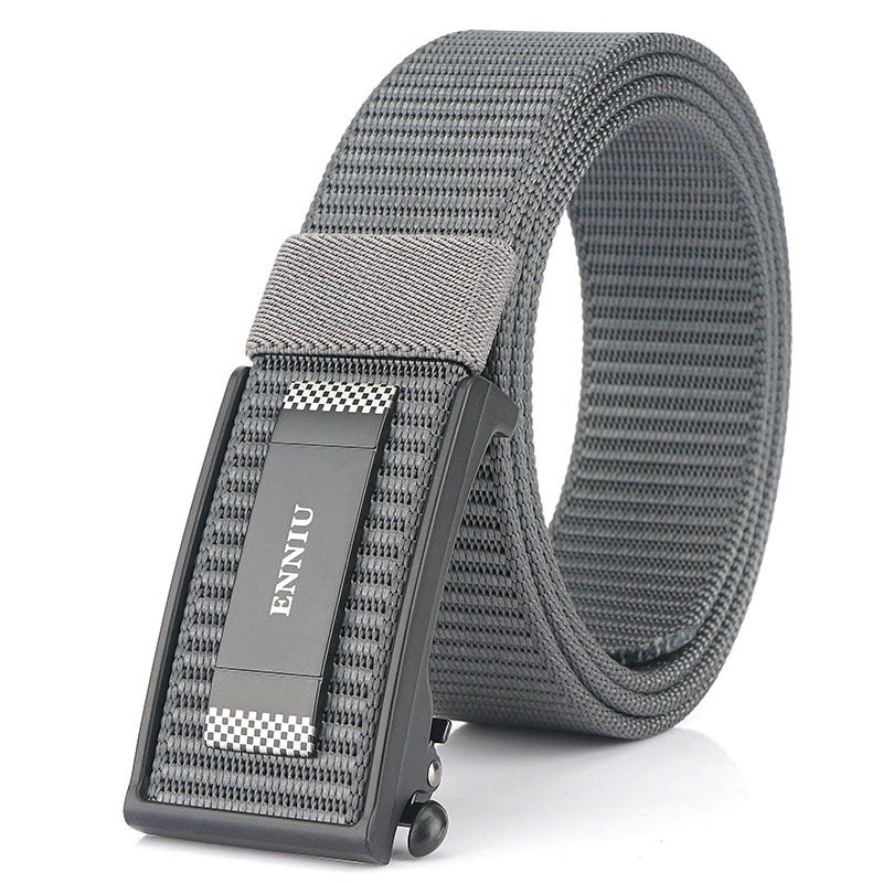 Nylon Casual Belt for Men – Automatic Buckle Fashion Commuting Belt 120cm - Image 3