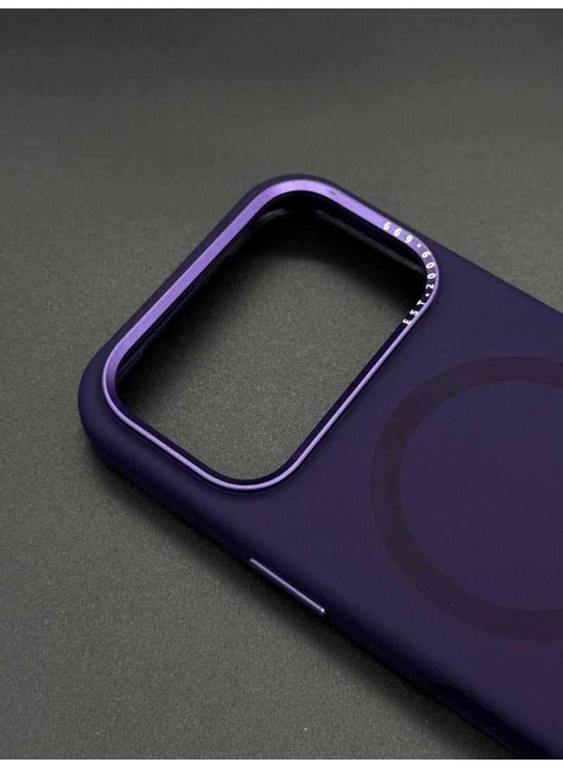 general Premium Silicone MagSafe Case for iPhone 17 Pro Max – Slim, Shockproof, Magnetic Wireless Charging Compatible Protective Cover (Purple) - Image 3