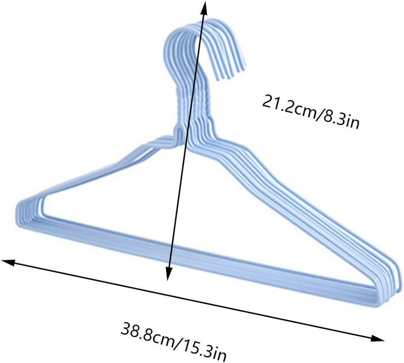 Clothing Hangers Non Slip Clothes Hangers Space Saving Clothes Hangers Durable Hangers,Material Environmentally Friendly,for Suits Coats Shirts Sweaters,Strong,Blue 1-10 Pack - Image 3