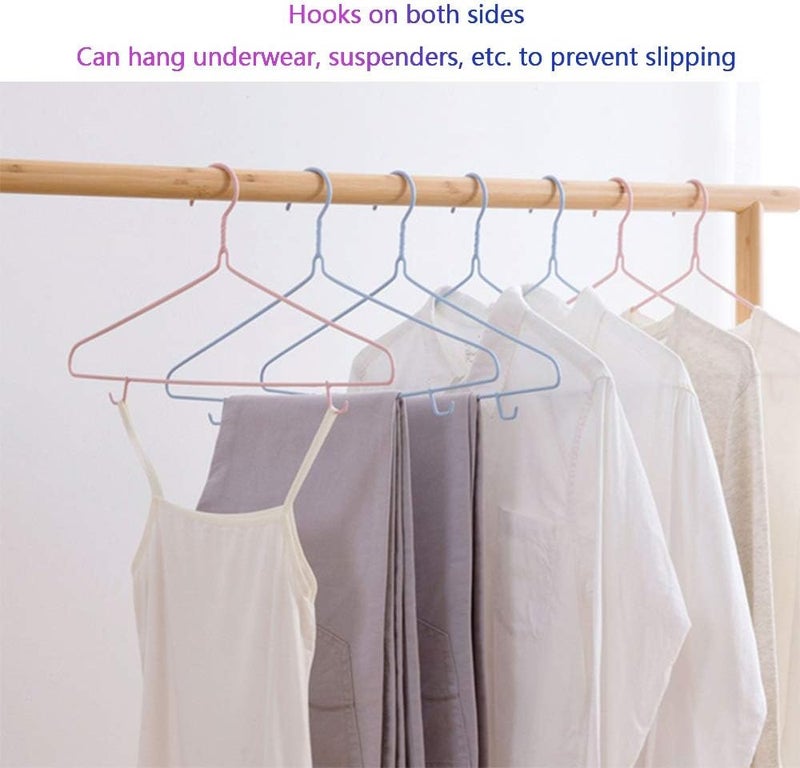 Clothing Hangers Non Slip Clothes Hangers Space Saving Clothes Hangers Durable Hangers,Material Environmentally Friendly,for Suits Coats Shirts Sweaters,Strong,Blue 1-10 Pack - Image 5