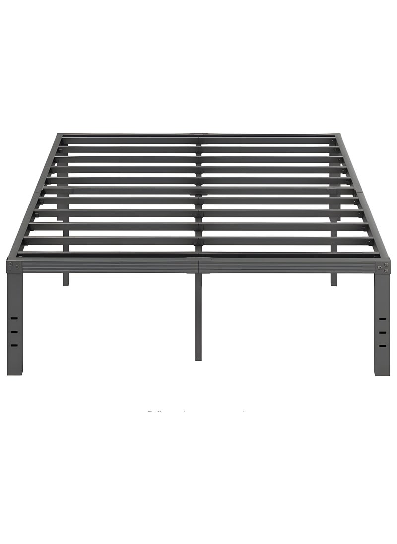 Generic - 18 Inch High Metal Queen Bed Frame, Platform Bed Frame Queen Size No Box Spring Needed, Easy Assembly, Noise Free, Sturdy, Black - Image 1
