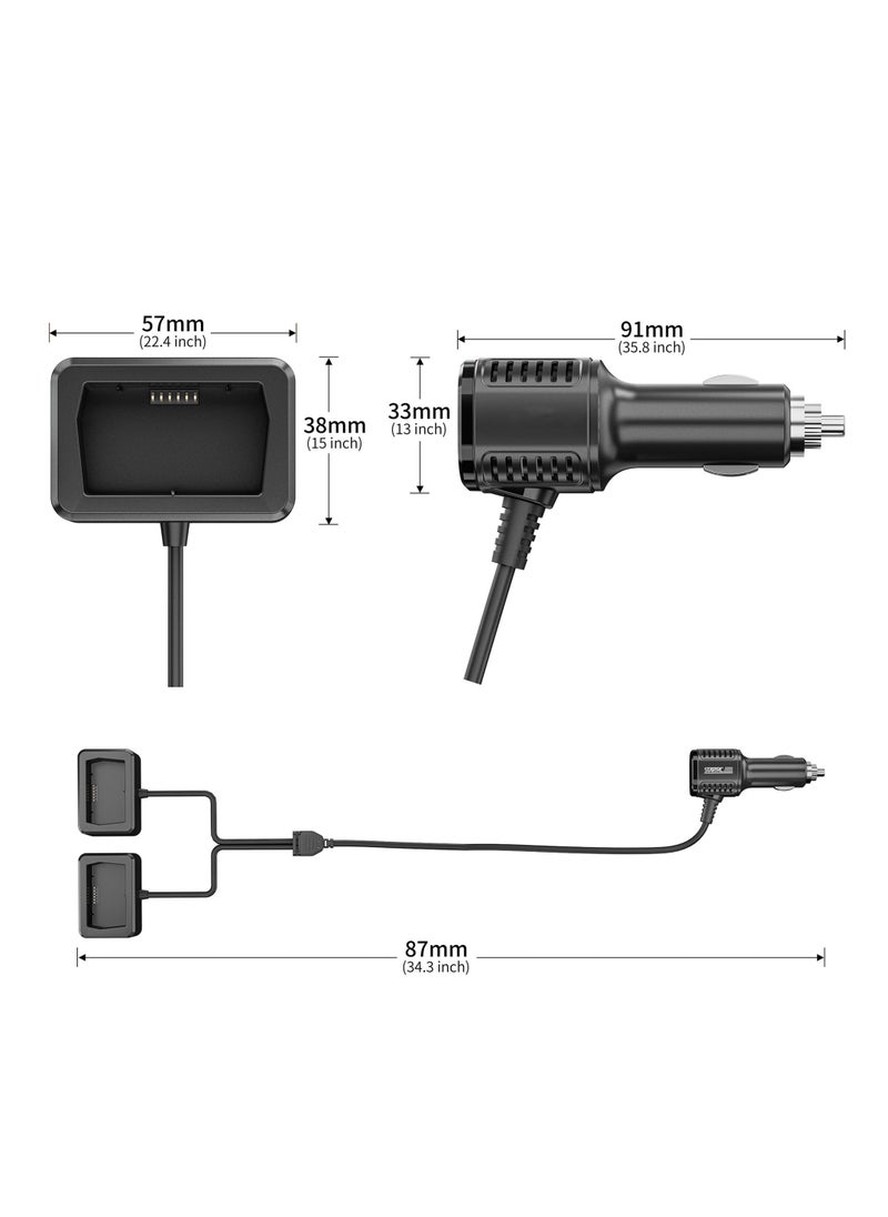 SYOSI - 2 in 1 Battery Car Charger for DJI Mini 3 Pro Drone Quick Charge Adapter for Batteries and Remote Controller Support Batteries and Remote Controller Charging Together for DJI Mini 3 Pro Drone - Image 1