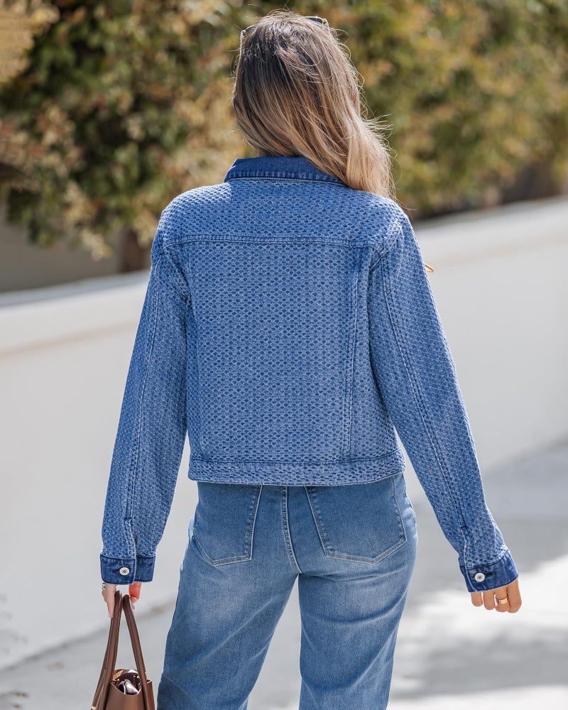 luvamia Fall Jackets for Women 2026 Women Jackets Lightweight Denim Jacket for Woman Classic Blue Jean Jacket Classic Blue Size Large Fits Size 12-14 - Image 4