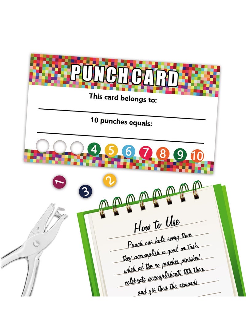 RedMapleTEK Teacher Punch Cards 50 Pack Student Encouragement Behavior Reward Cards, Classroom and Business Teacher Reward Cards - Image 3