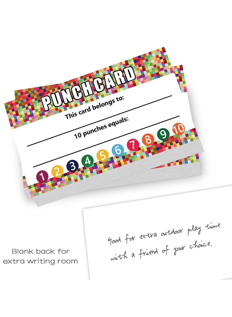 RedMapleTEK Teacher Punch Cards 50 Pack Student Encouragement Behavior Reward Cards, Classroom and Business Teacher Reward Cards - Image 2