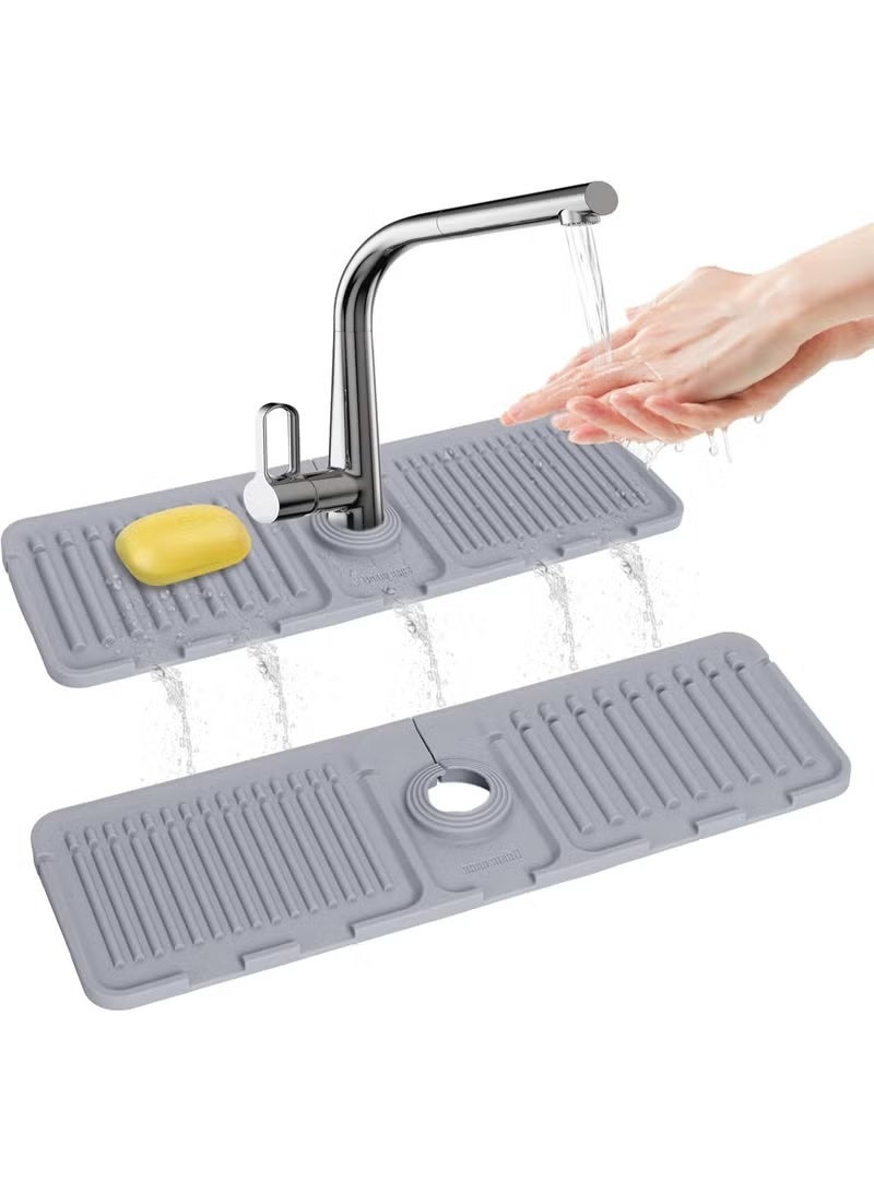 Faucet Mat for Kitchen Sink, New Kitchen Sink Splash Guard Silicone Draining Mat, Faucet Guard for Kitchen Sink, Sink Faucet Mat Splash Guard for Kitchen Bathroom Sink Area - Image 3