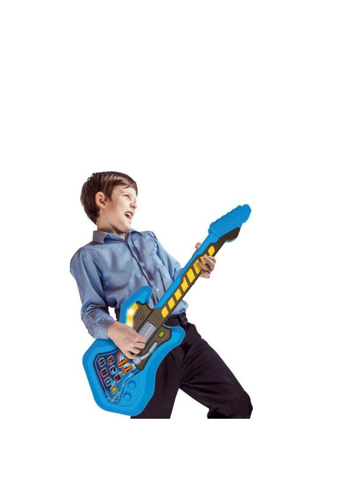 Winfun Cool Kidz Rock Guitar â€“ Light-Up Toy Guitar with Rhythms, Sound Effects & Fun Tunes | Interactive Guitar Learning Sounds | Pre-Set Songs & Rock Star Sound Effects |  Toy for Kids Ages 3 Years+ - Image 2