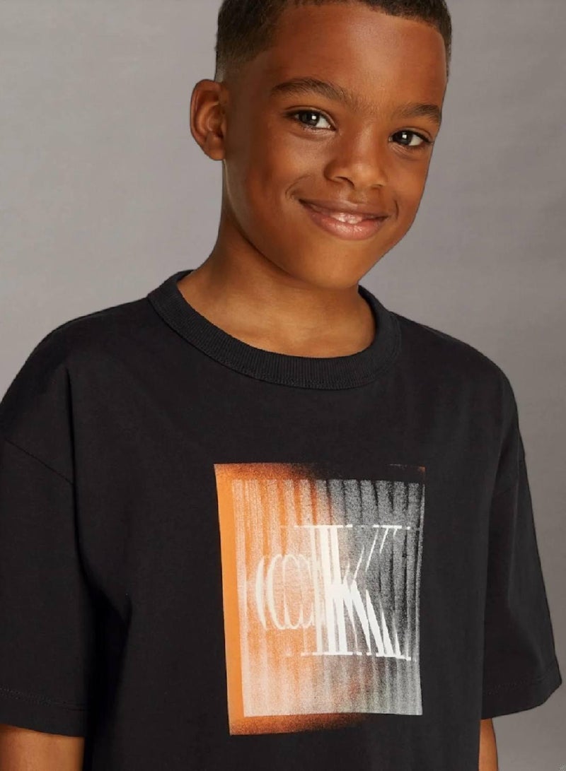 كالفن كلاين جينز تيشرت مزين برسمة شعار كلفن كلاين - Image 3