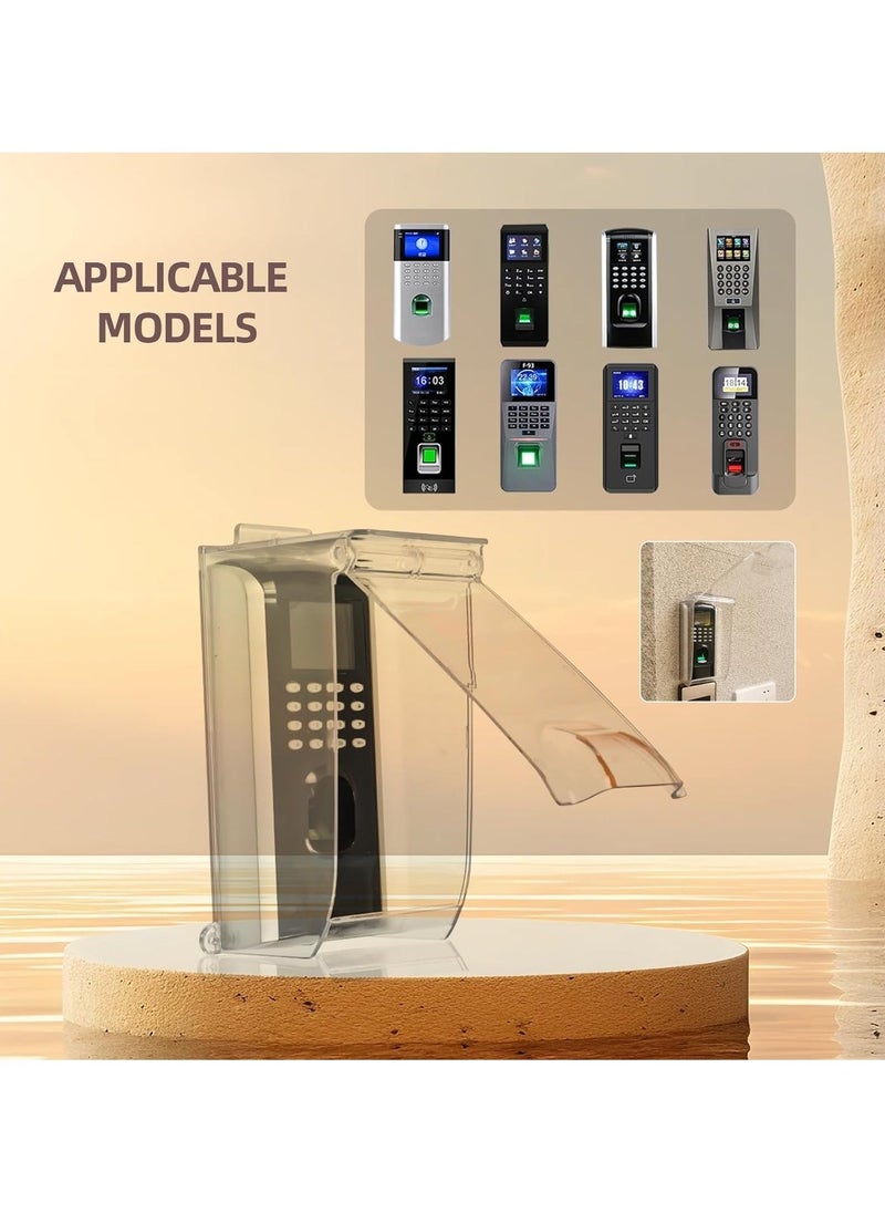 Door Keypad Cover, Doorbell Rain Cover Clear Flip Cap Waterproof Compatible for Ring Camera Doorbell and Door Keypad Access Control Attendance Machine  - Image 4